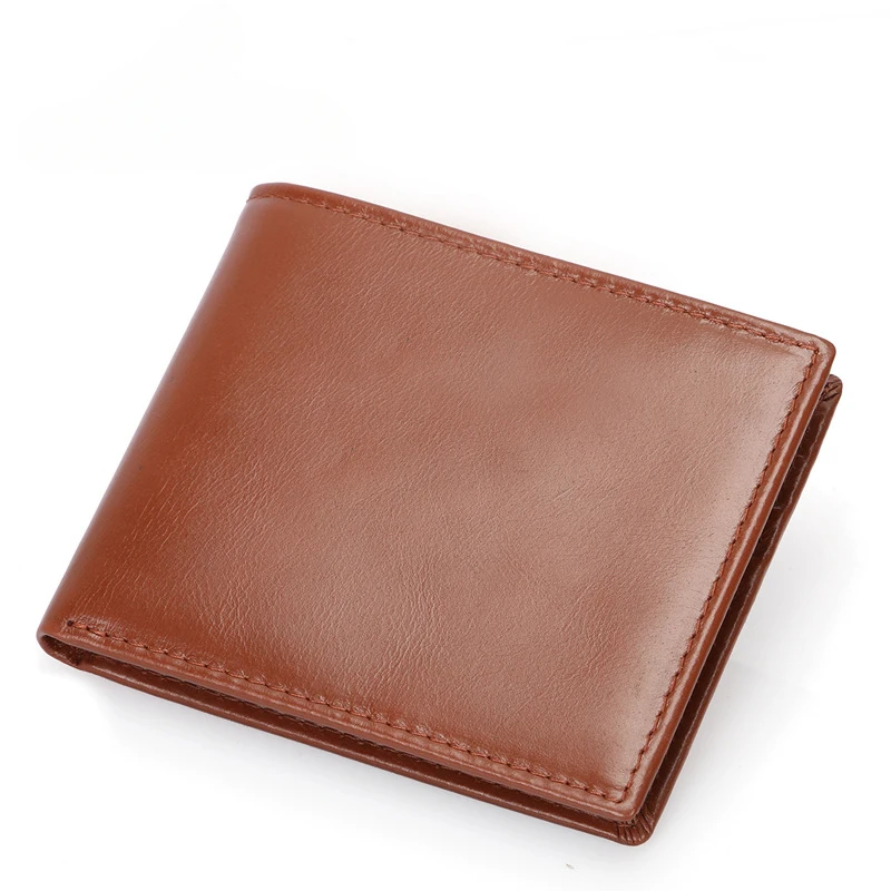 New style RFID first layer crazy horse leather genuine leather men's wallet casual fashion genuine leather vintage wallet