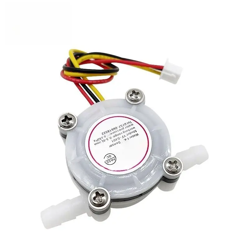 **1Pc 스위치 미터 유량계 카운터 0.3-6L/min 물 커피 흐름 센서 6mm 호스에 연결 DIY 액세서리