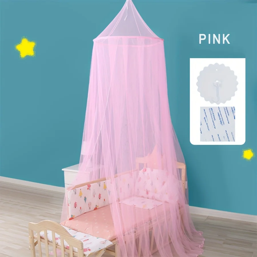 【Premium Quality】 1pc Foldable Bed Net with Hanging Hook, Soft Mosquito Net with Canopy, Room Decoration Mesh Net.