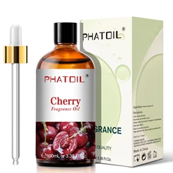 Sweet Fruity Fragrance Oil - Coconut & Vanilla, Strawberry, Lemon, Peach, Pear Aromas (100ml) - 100ml (Cherry)