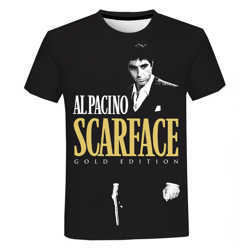 

Movie Scarface 3D Printed T-shirt Men Women Summer Fashion Casual Cool Tee Tops Tony Montana Print Harajuku Streetwear T Shirt