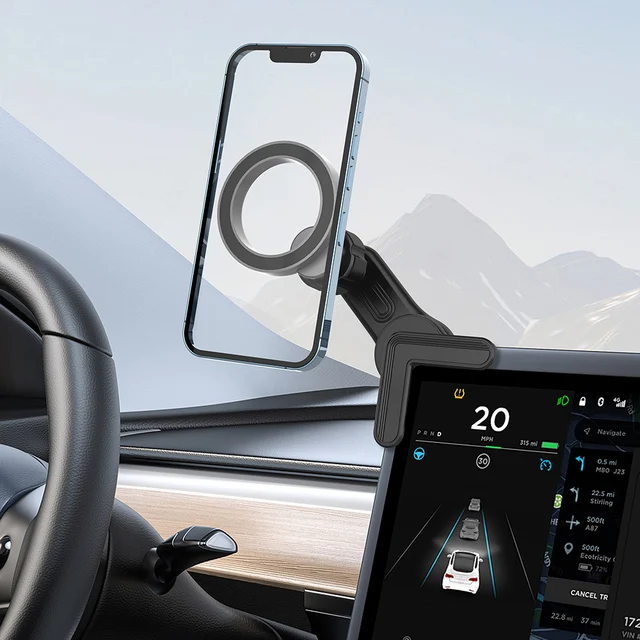 Magnetische autotelefoonhouder voor Tesla Model 3, autoverscherm, 360 graden rotatie, autoventilatie, telefoonhouder voor iPhone Xiaomi Huawei
