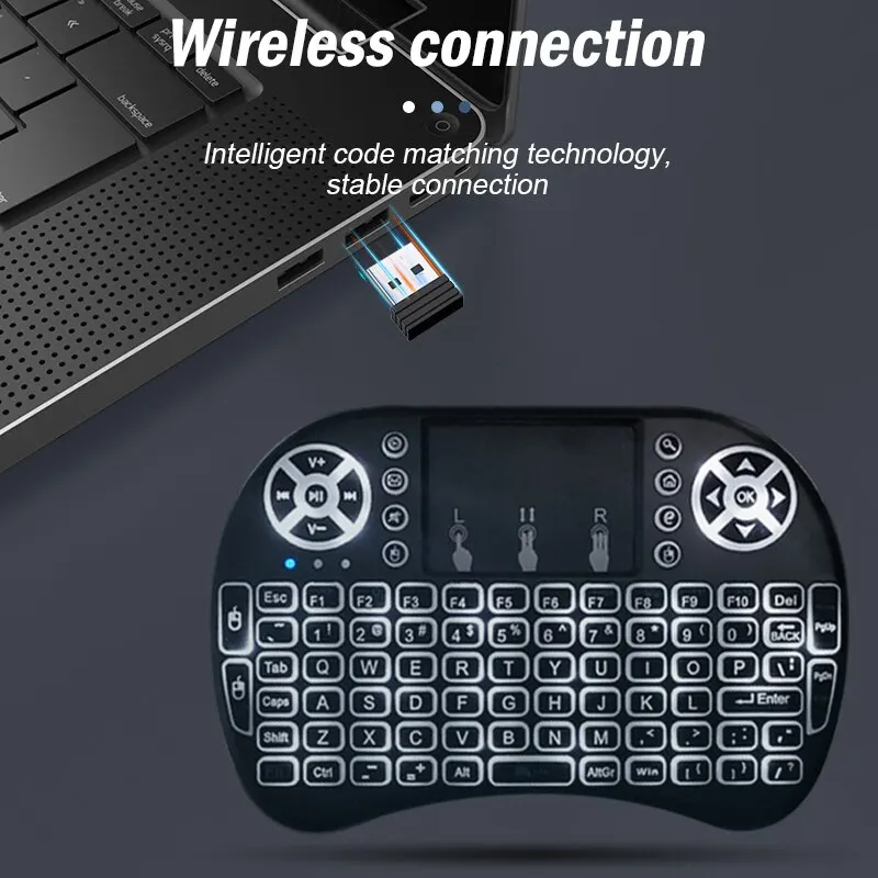 Wireless Mini Keyboard Flight Mouse 2 4g Large Touchpad Digital Computer Dry Battery USB Charging Dual Purpose Keyboard Wireless Keyboard