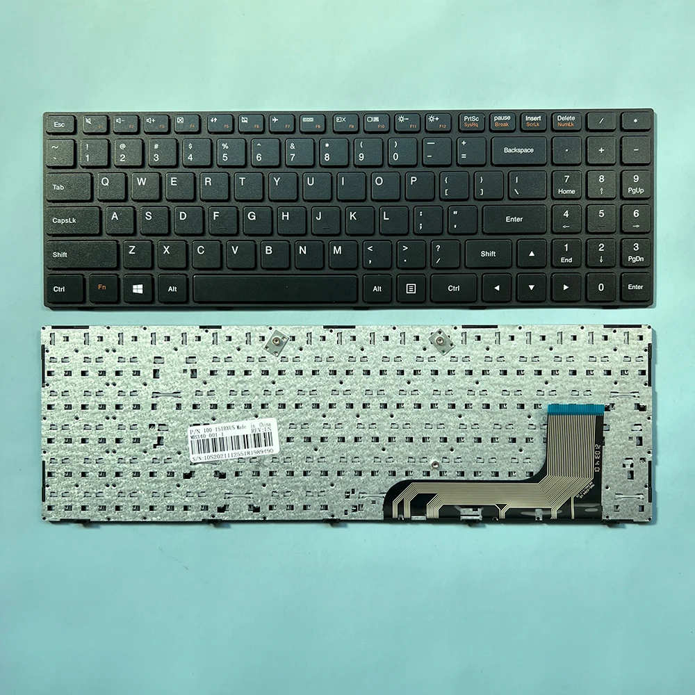 Xin Us Keyboard For Lenovo Ideapad 100-15 100-15Iby 300-15 B50-10 B50-50 Laptop English Frame Black Short Cable