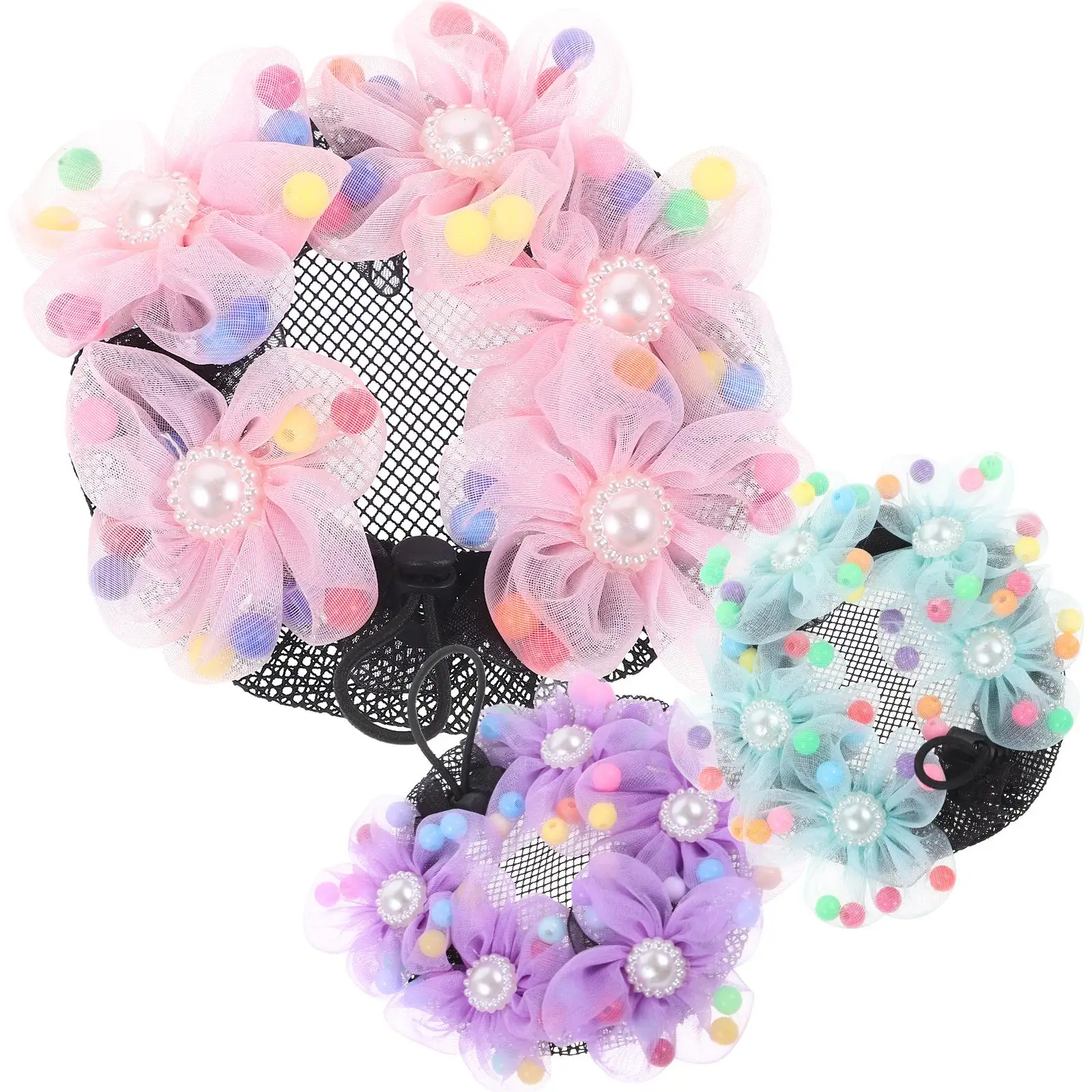 Children's Hair Accessories Bun Maker for Long Putty Women Girls Net Nets Ballet Headgear