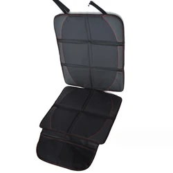 Universal Car Seat Cover Protector for Children - Safety Rear Seat Mat and Cushion Accessories (Black red thread)