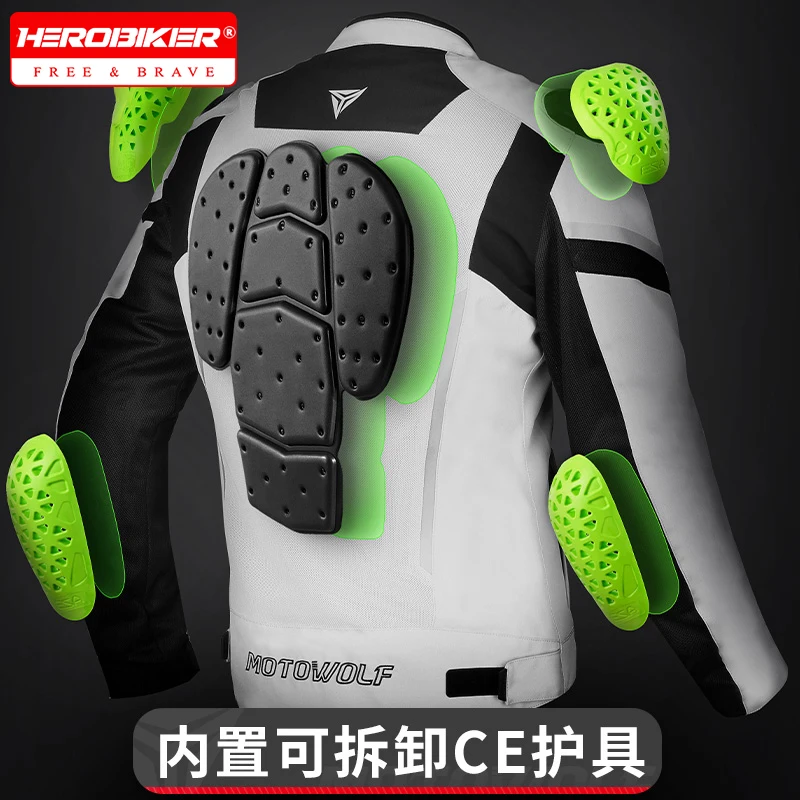 Unisex Motocross Riding Clothing Mesh Breathable Cycling Jacket Fall Prevention Motorbike Riding Jacket With CE Protective Gear