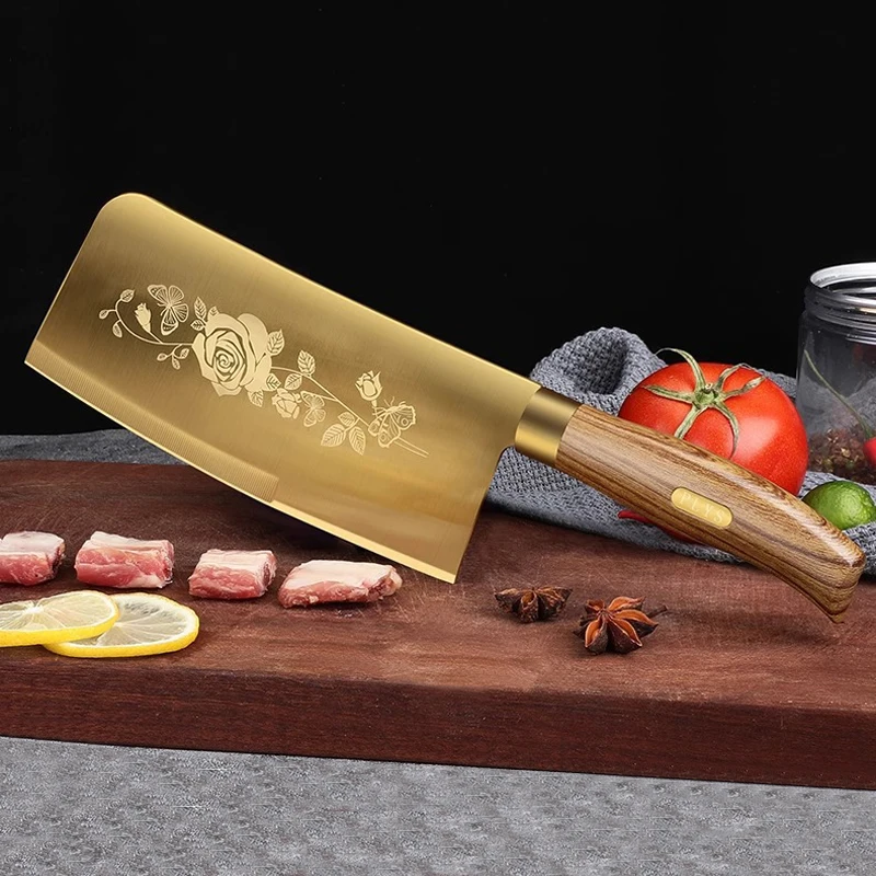 Description Picture 3 of itemCommercial Gold Kitchen Knives Complete - Special vegetable, meat, and bone knives for chefs with multi-purpose knives