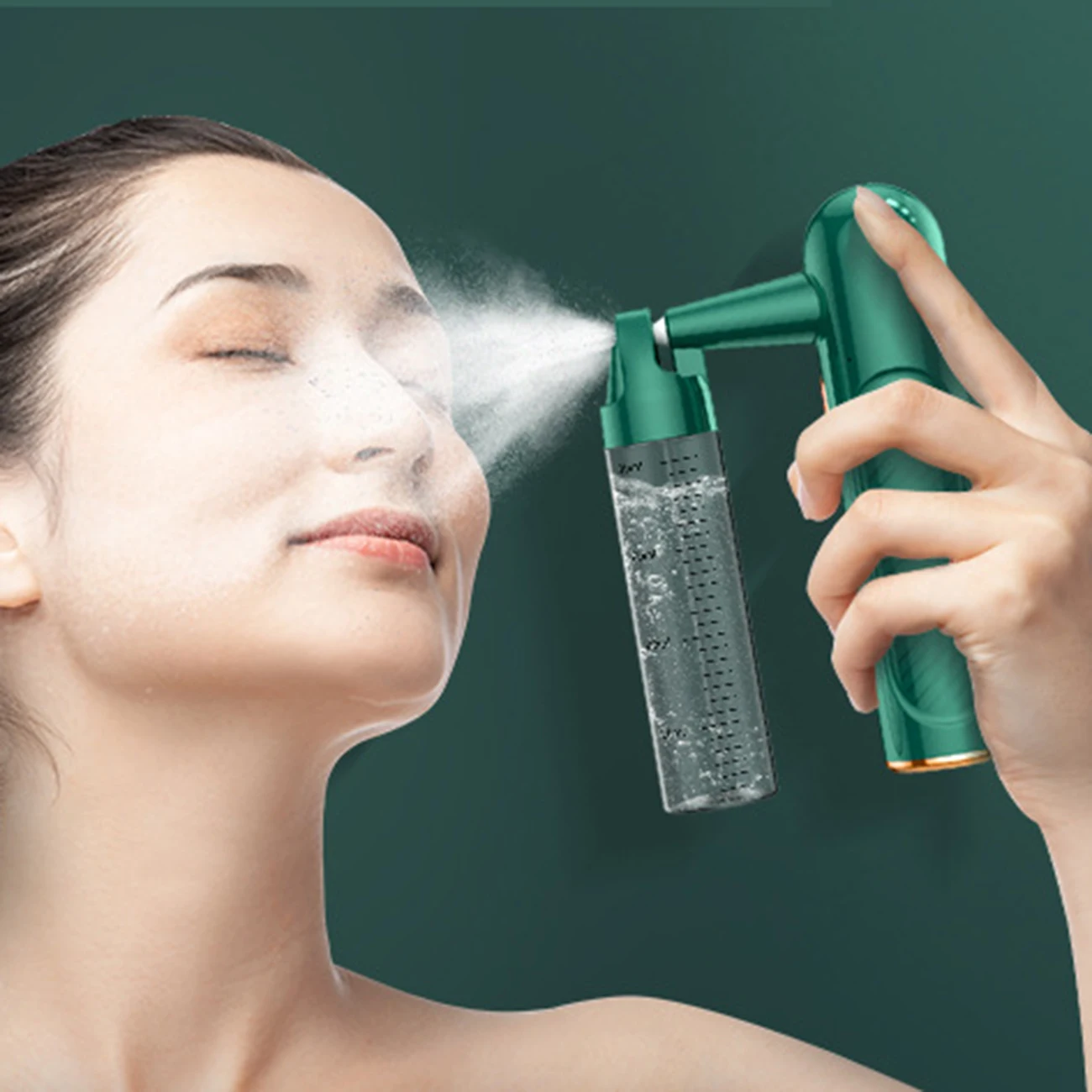 High Pressure Nano Spray Face Sreamer Oxygen Air Compressor Fog Mist Spray Gun Injection Instrument Airbrush Skin Care Tool