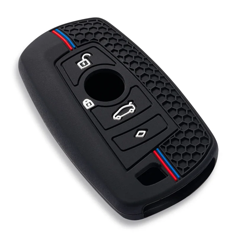 실리콘 자동차 리모컨 키 케이스 커버 쉘 홀더 BMW F30 F20 F10 F18 F22 F01 X3 X4 F06 F02 M3 M5 자동차 액세서리