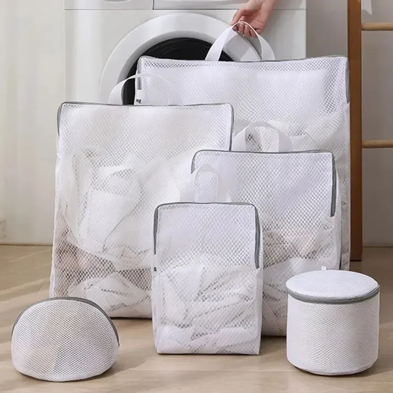 1PC 3D Laundry Bag With Drawable Mesh Bag Washing Machine Filter Mesh Anti Deformation Laundry