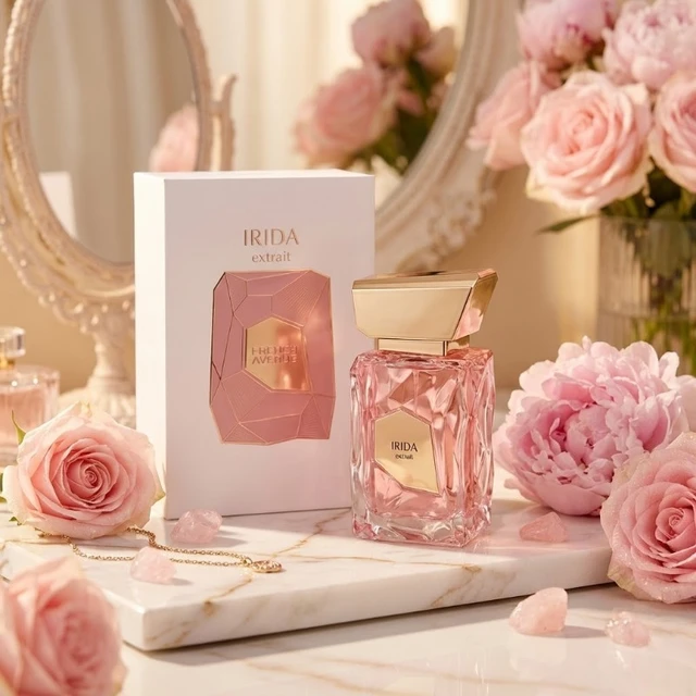 Parfum de luxe longue durée, élégant, riche, sensuel, lumineux, doux, chaud, séduisant, aura féminine, sophistiqué, lisse, captivant 1