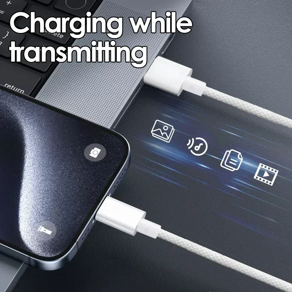 Premium Nylon Braided Fast Charging Cable - USB Type C Mobile Phone Cord