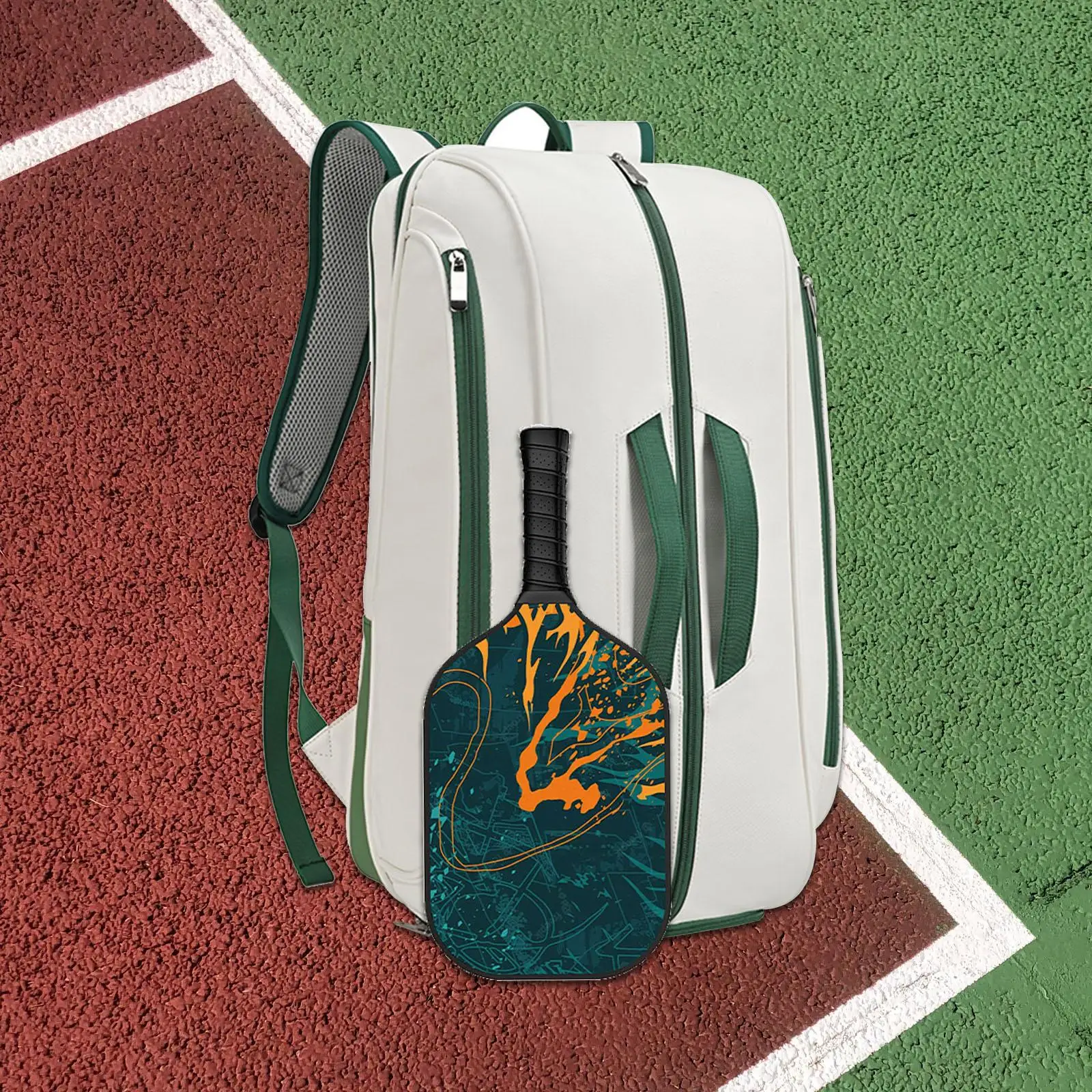Tennis Bag Portable Badminton Backpack Sports Backpack Tennis Backpack for Beginners Men and Women Travel with Shoes Pocket