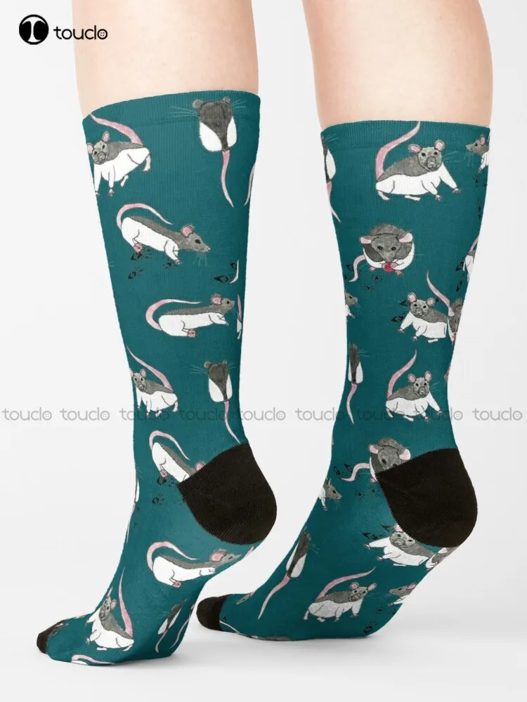 

Rats! Rat Rats Pet Rodent Mouse Socks Work Socks Personalized Custom Unisex Adult Teen Youth Socks Harajuku 360° Digital Print