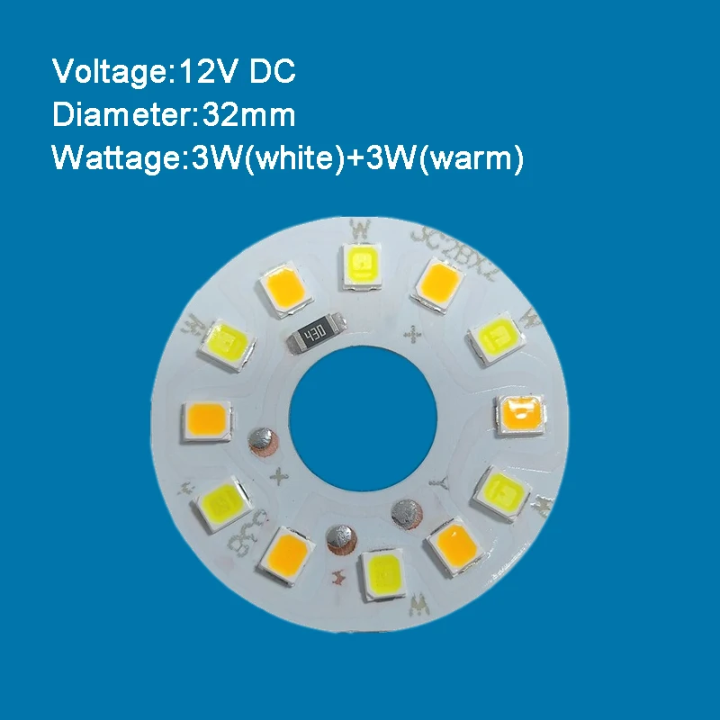 5V 12V Low Voltage SMD Led Chip Tri-color Segmented two-color Lamp Light Board Bulb Round Light Source