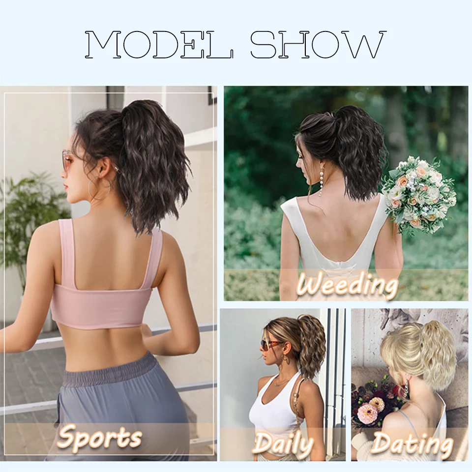 Synthetic Water Ripple Ponytail Hair Extension for Women