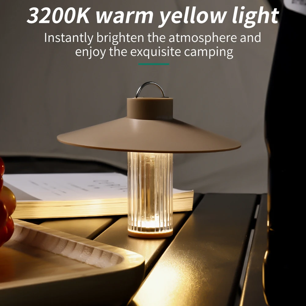 2023 Portable Camping Light LED USB Rechargeable 3 Lighting Modes Camping Lantern Outdoor Led Work Flashlight Tent Camp Supplies