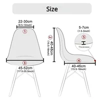 4/5/6Pcs Family Pack Shell Chair Cover Waterproof Seat Cover Thin in Summer Dining Room Antifouling Removable Stool Cover 2