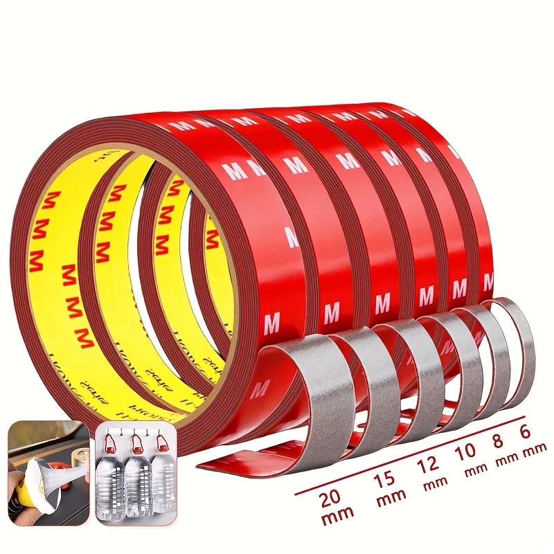 Ultra-Strong Double-Sided Adhesive Tape - 3 Meters, 0.8mm Thickness, Residue-Free Tear-Off