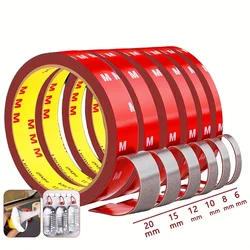 Heavy - Duty Double Sided Adhesive Tape - 3 Meters, Extra Strong, High Viscosity, 0.8mm Thick, Residue - Free Removal - 5MM (2PCS)