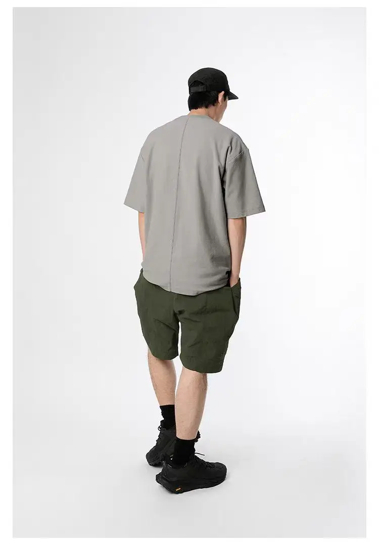 TMCAZ 24ss 3D Dual-Pocket Tee cotton material short sleeve t-shirt loose 3d cut silhouette urban outdoor gorpcore