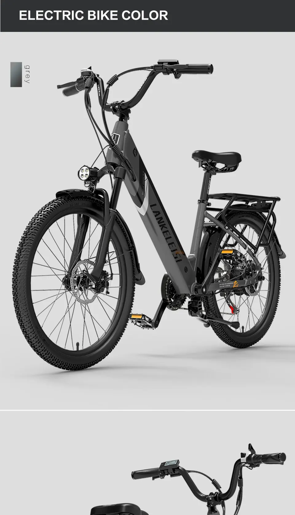 2021 New M80 Adult Offroad Electric Bike 26 inch Ebike350W 12.8AH