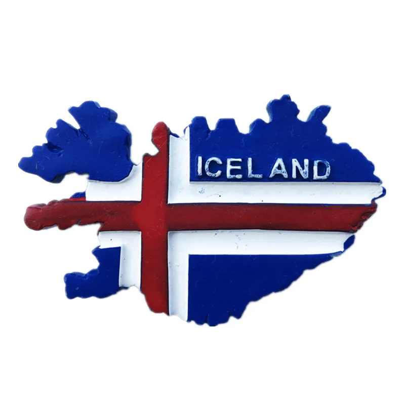Magnetic Fridge Stickers Europe Iceland 3D Fridge Magnets Tourism Souvenir Refrigerator Collection Handicraft Decoration