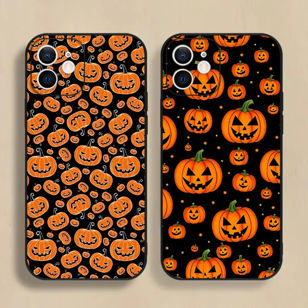 Halloween-Themed Funny Pumpkin Shockproof Non-Slip Phone Case Cover