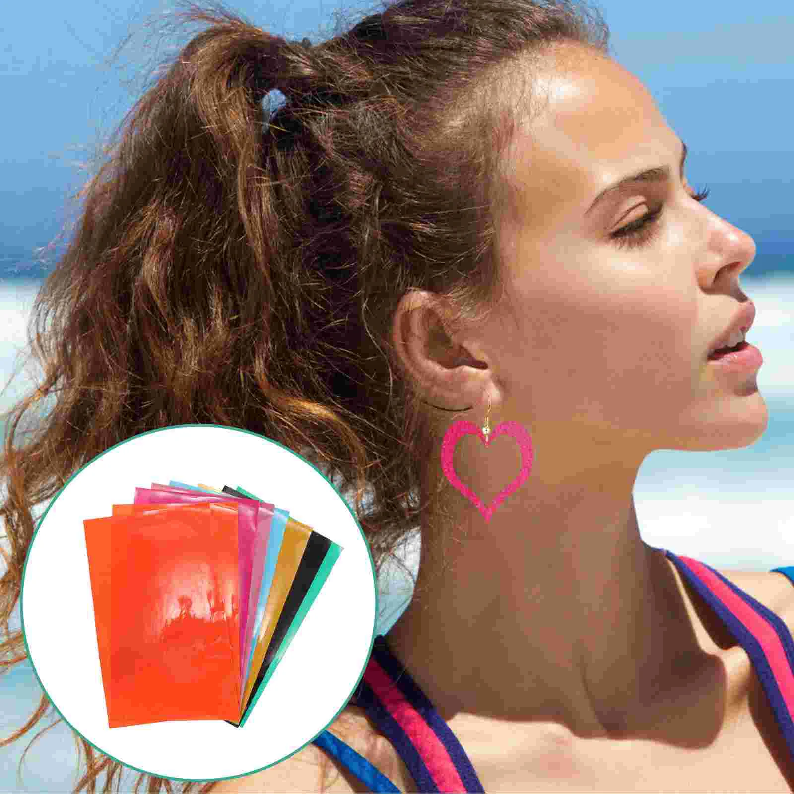 

8 Sheets Jelly Earring Making Material Crafting Supplies Dusting Artificial