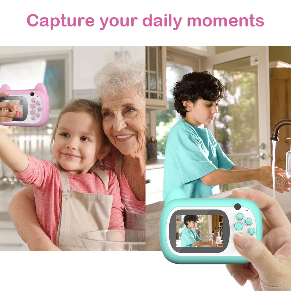 

Children Camera for Kids Instant Printing Camcorder HD1080P Fun Digital Cam Photo Toys for Girl Boy Birthday Gifts