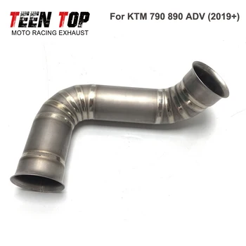 Motorcycle Exhaust For KTM Titanium Alloy 790 ADV 890 ADV Middle Pipe 2019 Escape Moto Original Connector Elbow 790ADV 890ADV