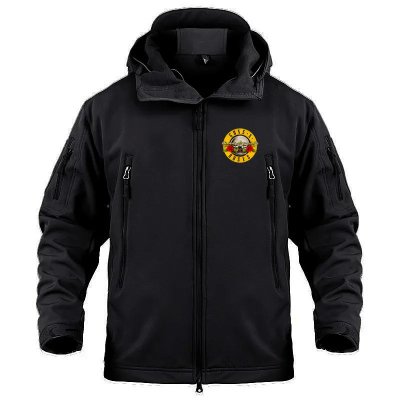 

Hot Military Outdoor Hooded Man Coat Jacket Tactical Sharkskin Multiple Pockets Fleece Warm SoftShell Jackets for Men Zipper