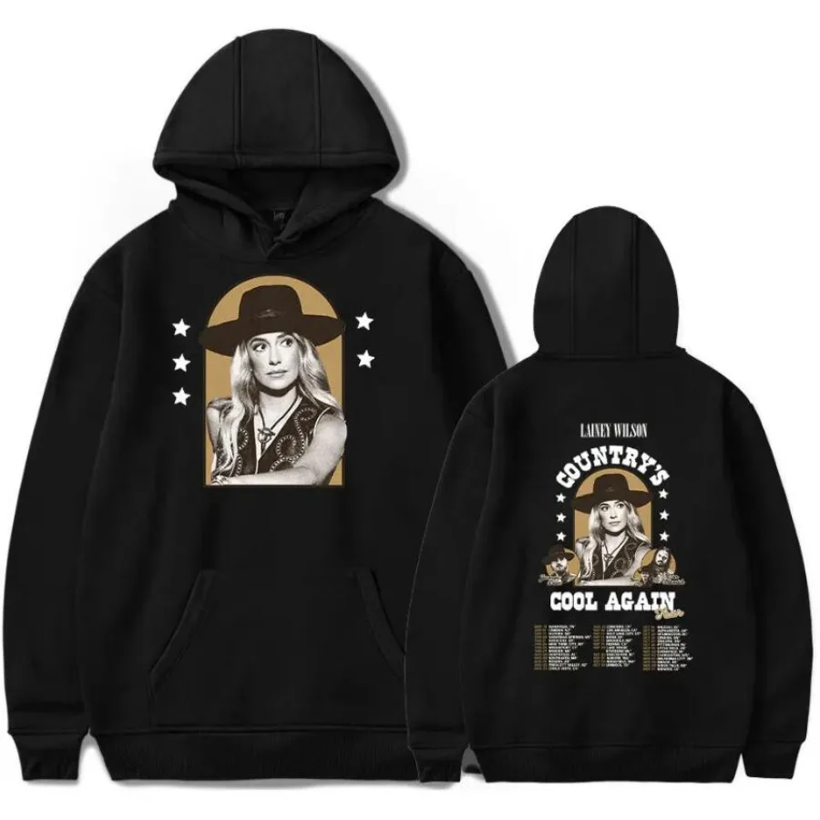 

Толстовка с длинным рукавом для мужчин и женщин, Lainey Wilson Merch Country's Cool Again Tour, Модный пуловер в стиле Харадзюку