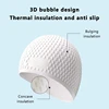 Unisex Silicone Swimming Cap Large Bathing Caps for Long Hair Professional Waterproof Ear Protection Provides High Elasticity 4