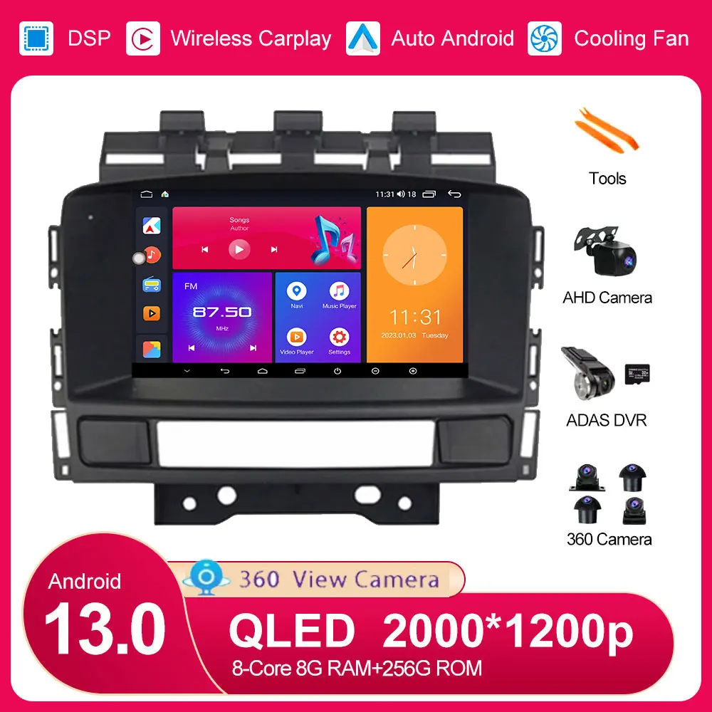 

Carplay Android 13 For Buick Excelle GT XT Opel Astra J 2010 2011 2012 2013 CD300 CD400 Car Radio GPS Navigation Player Unit