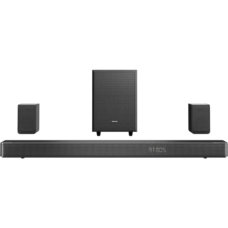 

Звуковая панель Hisense AX5125H 5.1.2Ch с беспроводным сабвуфером, 500 Вт, Dolby атмосферs, Bluetooth 5,3, EzPlay, 4K HDMI Pass Through