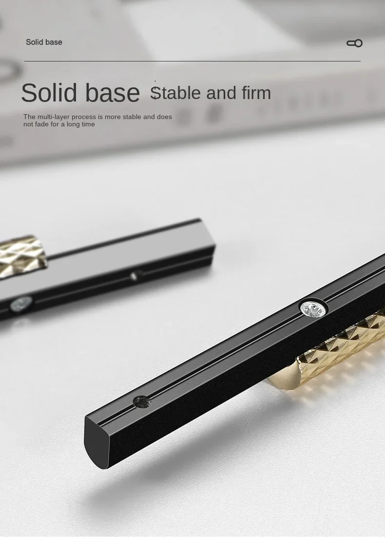 Description Picture 6 of itemCylinder Vintage Zinc Alloy Hallway Furniture Black Gold Cabinet Door Lock Cabinet Handle