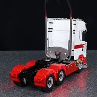 770S RC Tractor Trcuk 6x6 Metal Chassis 1/14 Remote Control Vehicle ST8 Radio Car with Sound Light Smoking 2-speed Model Toys 2