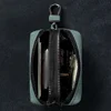 Portable Keychain Wallet for Men Women Large-Capacity Double Zipper Key Pouch Bag Suede Leather Key Case Unisex Coin Purse 5