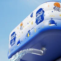 Grande piscine gonflable de 1,5/2,6 m à 3 couches, pour intérieur et extérieur, jouet pour enfants, piscine épaissie à motif de dessin animé, jeu aquatique familial pour jardin 4