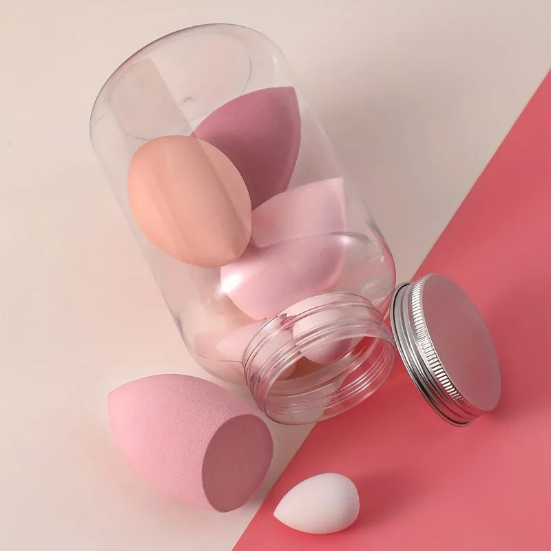 7One bottle of 4 large makeup eggs + 3 mini makeup egg bottle set beauty egg drift bottle powder puff set