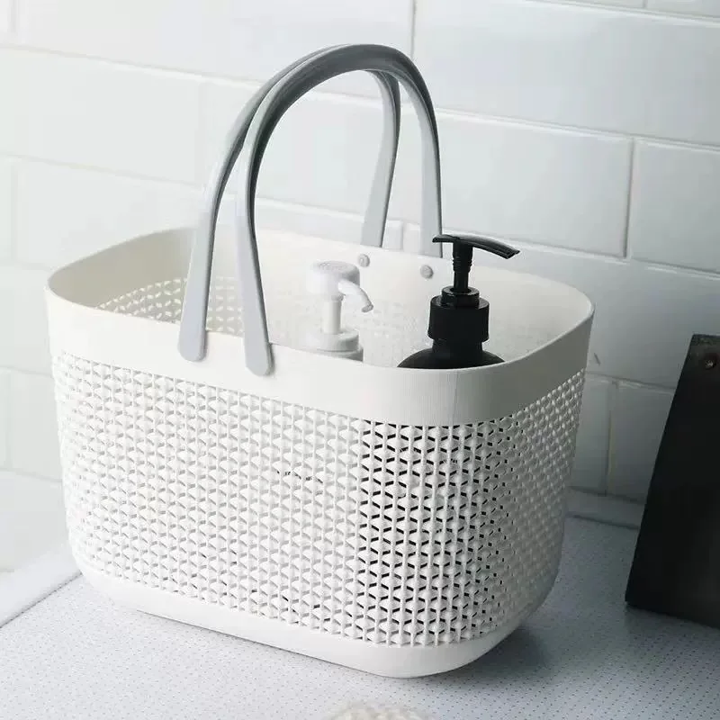 Bathroom accessories buy one and get one free Plastic bath basket Toiletries storage Easy to carry