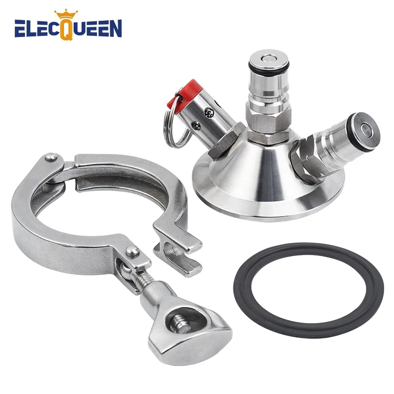 SankeyKegBallLockTriClampConversionKit2TriCloverClamp
