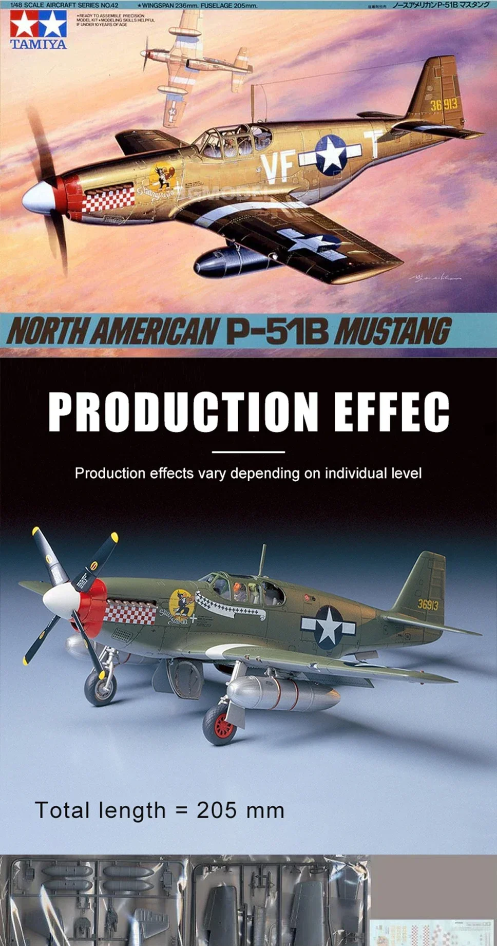 Détail du cockpit avec tableau de bord et siège du kit de modélisme TAMIYA P-51B Mustang