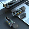 2 Pack Wireless Lavalier Microphone with Magnetic Clip Mini Mic Plug and Play Wireless Mic for Android iPhone Live Broadcast