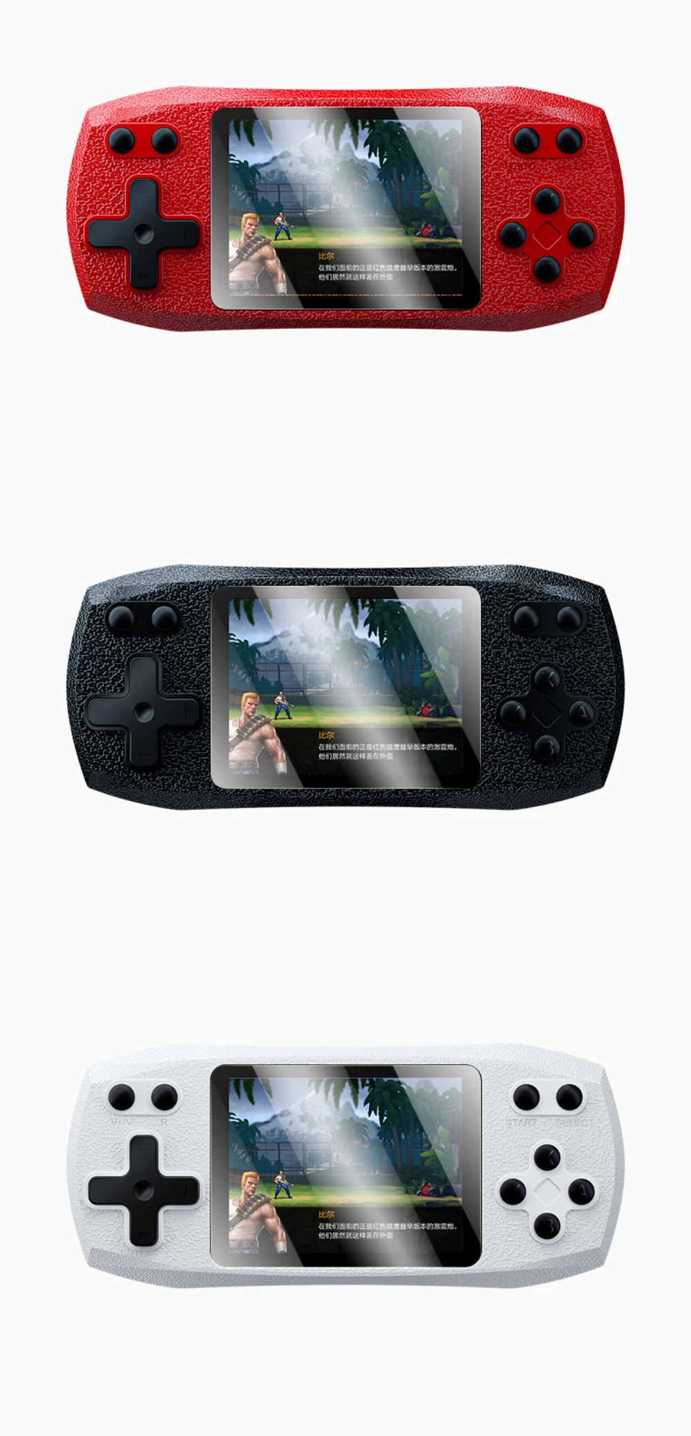 3 Inch Handheld Game Console Color Large-screen Double Arcade Retro Game Controller Built-In 620 Classic Games Video Game Player