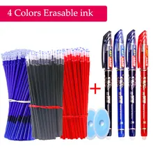 

50 Pcs/Set Erasable Gel Pens Blue Pens Rods 0.5mm ink Refills Ballpoint Pen Washable Handle Stationery Office School Supplies