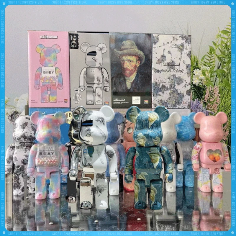 

400% Bearbrick Starry Night Van Gogh Surf Jinx Trendy Toy Doll Collection Figure Be@Rbrick Valentine'S Day Gift Desktop 28cm