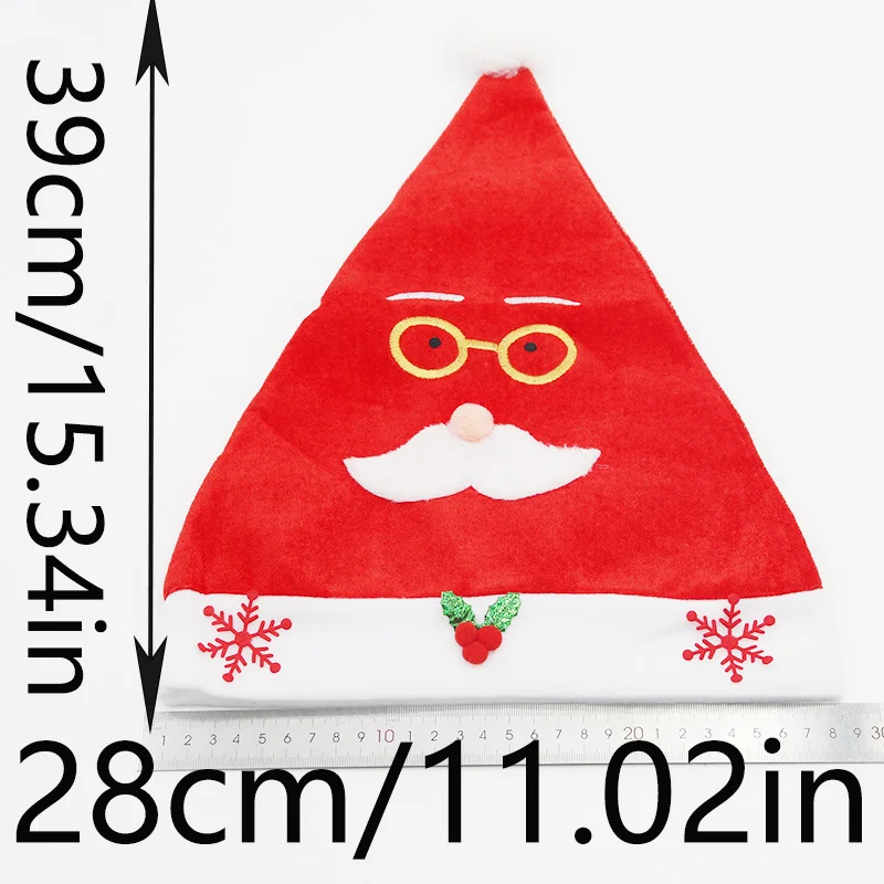 (1pcs/pack) Santa Claus Christmas hat, children's adult styling, party decoration and dressing hat